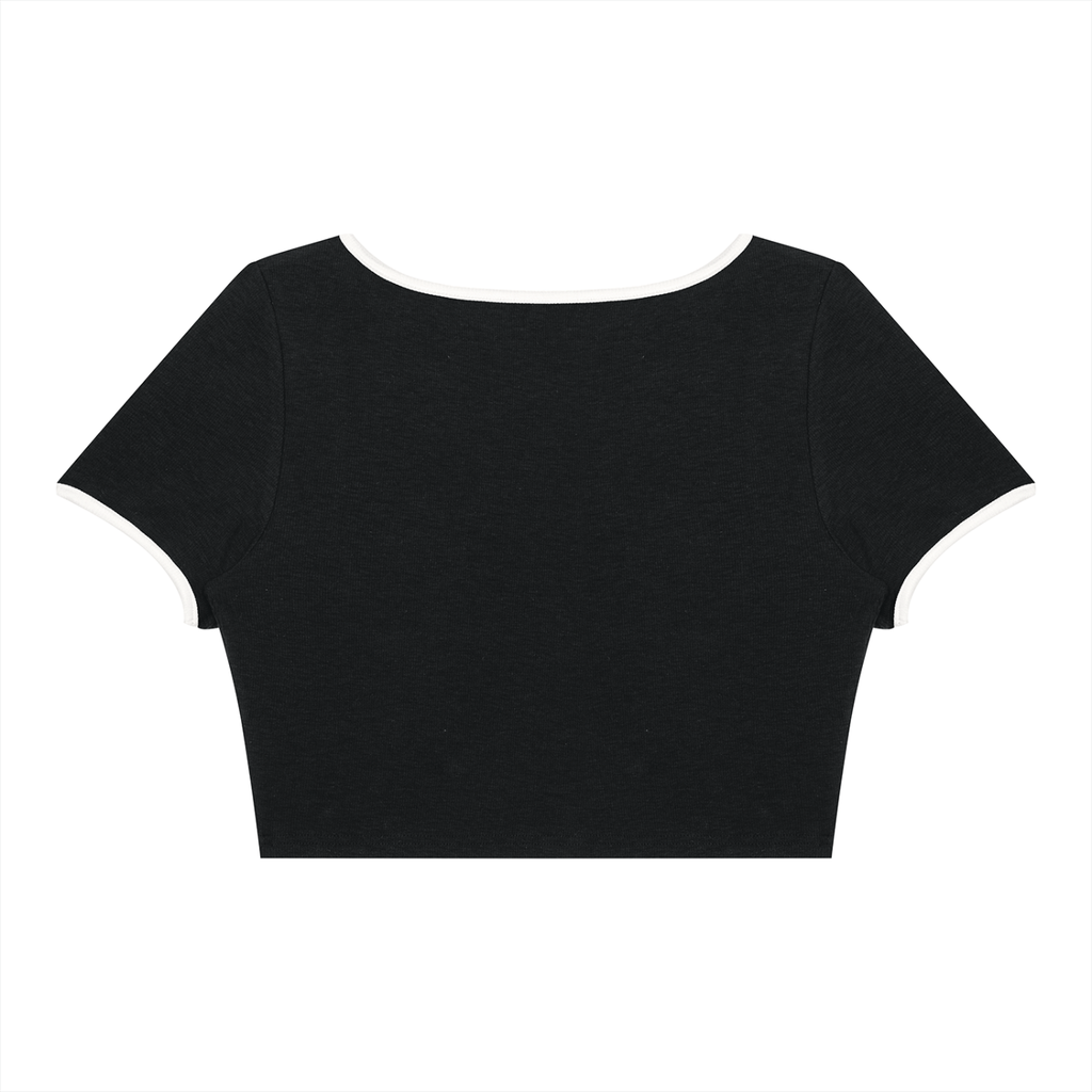 Women's Color Block Crop T-Shirt