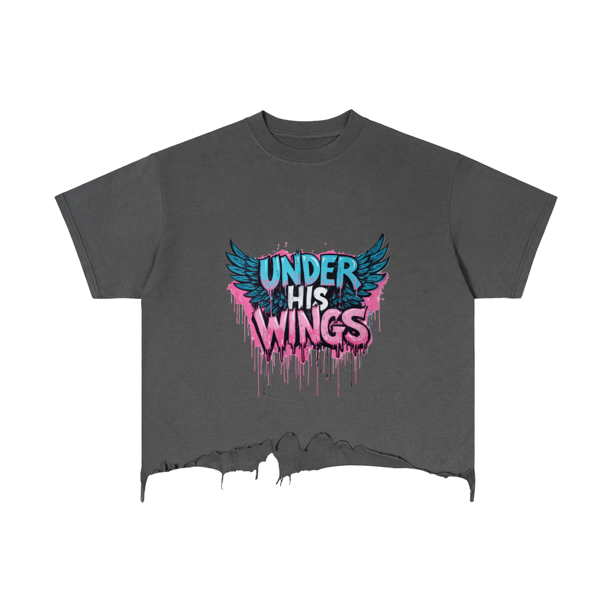 Vintage Wash Boxy Distressed Hem T-Shirt
