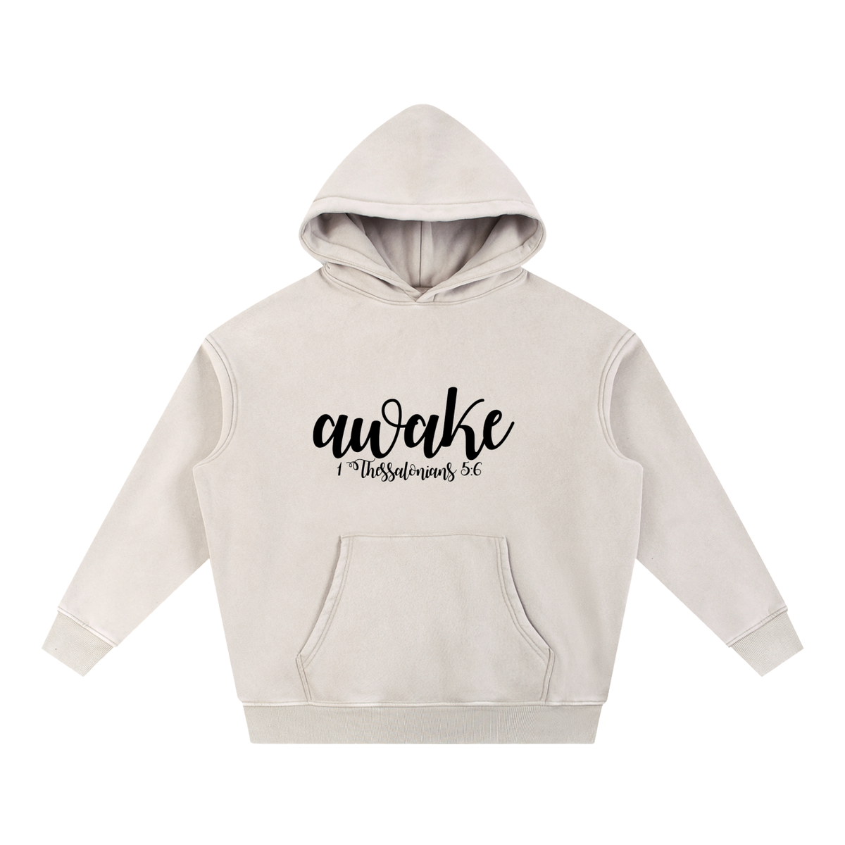 Snow Wash Fleece Oversize Hoodie