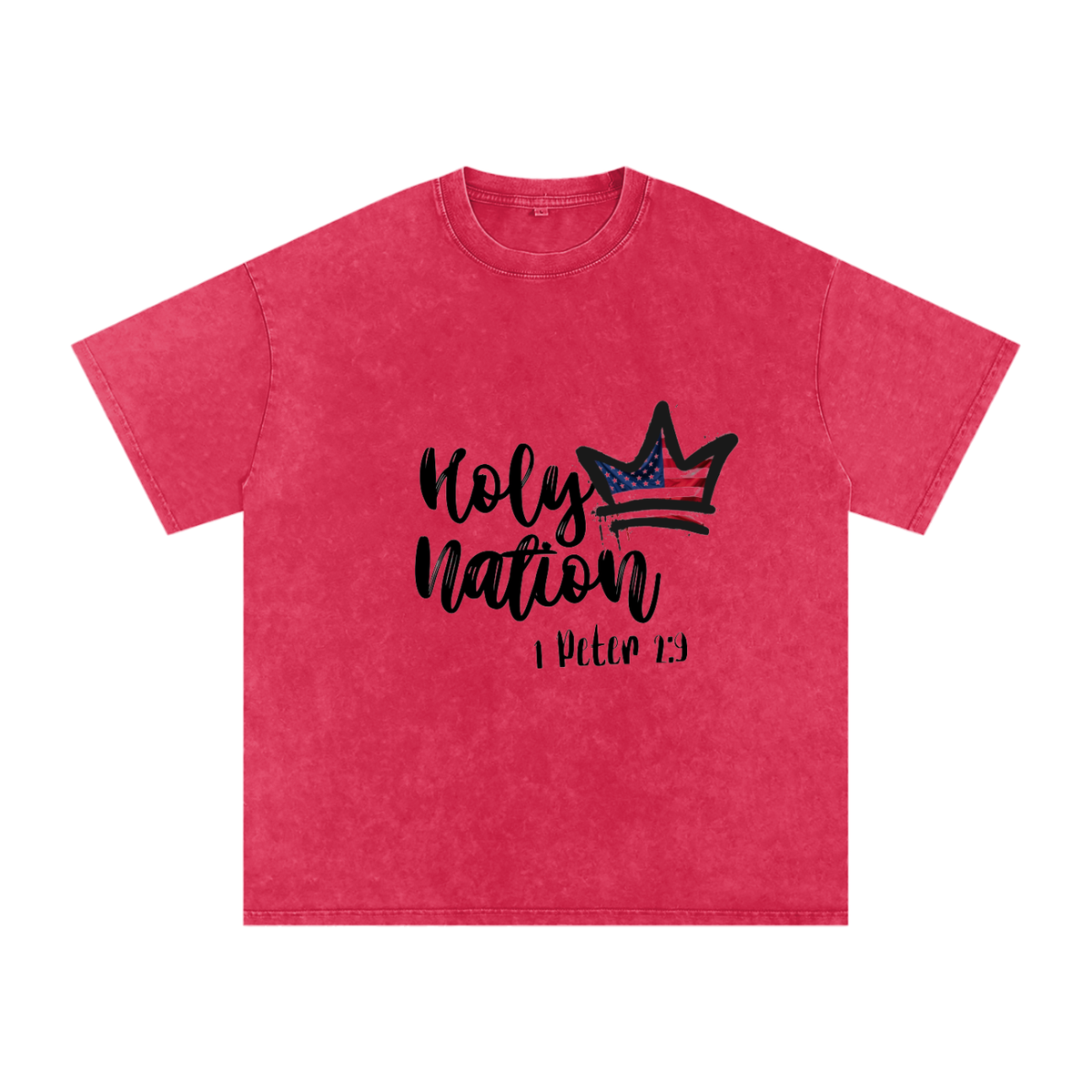 Snow Washed Oversized Cotton T-Shirt