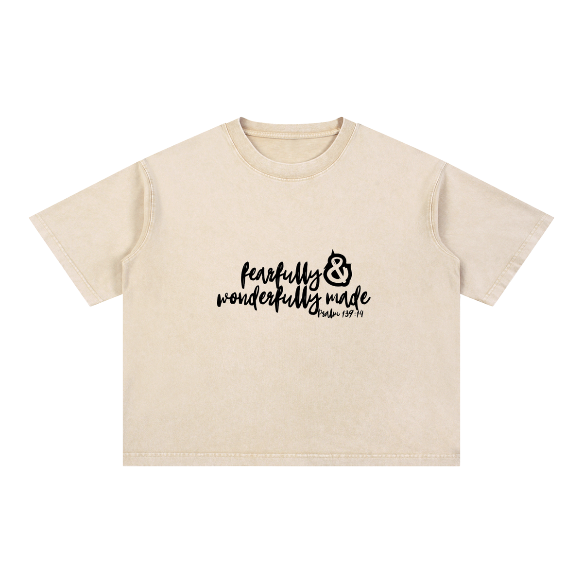 Psalm 139:14 Mineral Wash Boxy Cotton T-Shirt