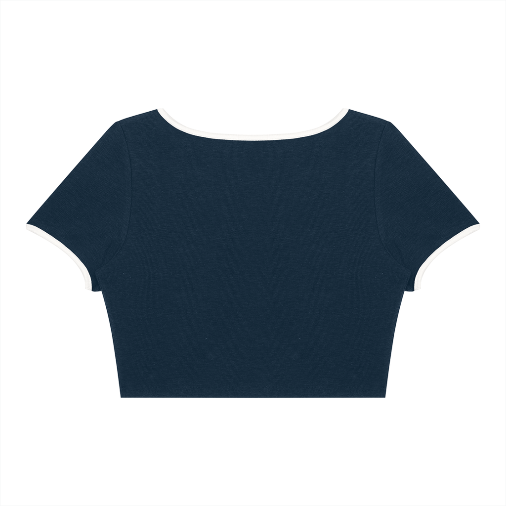 Women's Color Block Crop T-Shirt