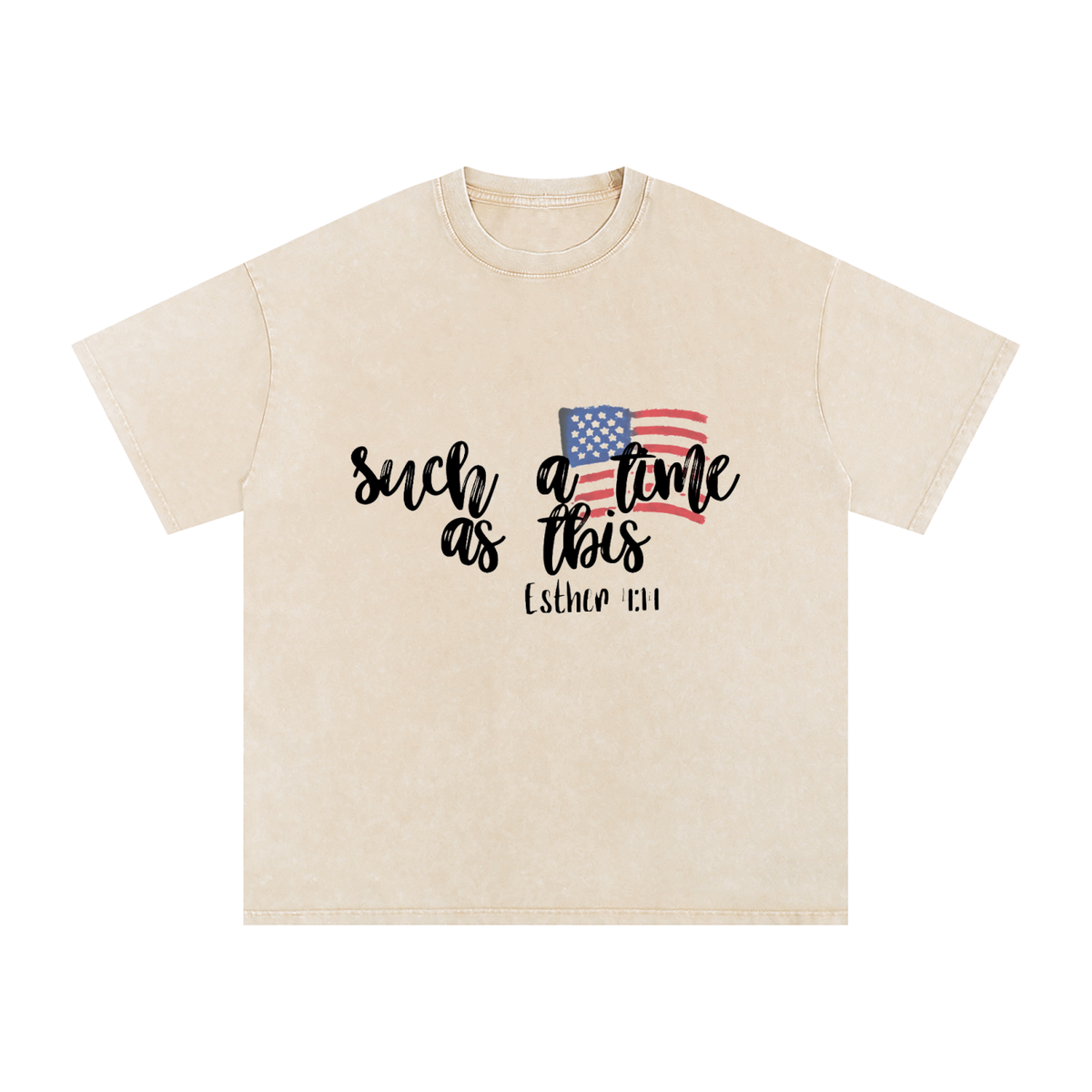Snow Washed Oversized Cotton T-Shirt
