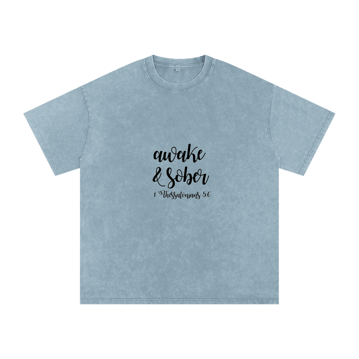 Snow Washed Oversized Cotton T-Shirt