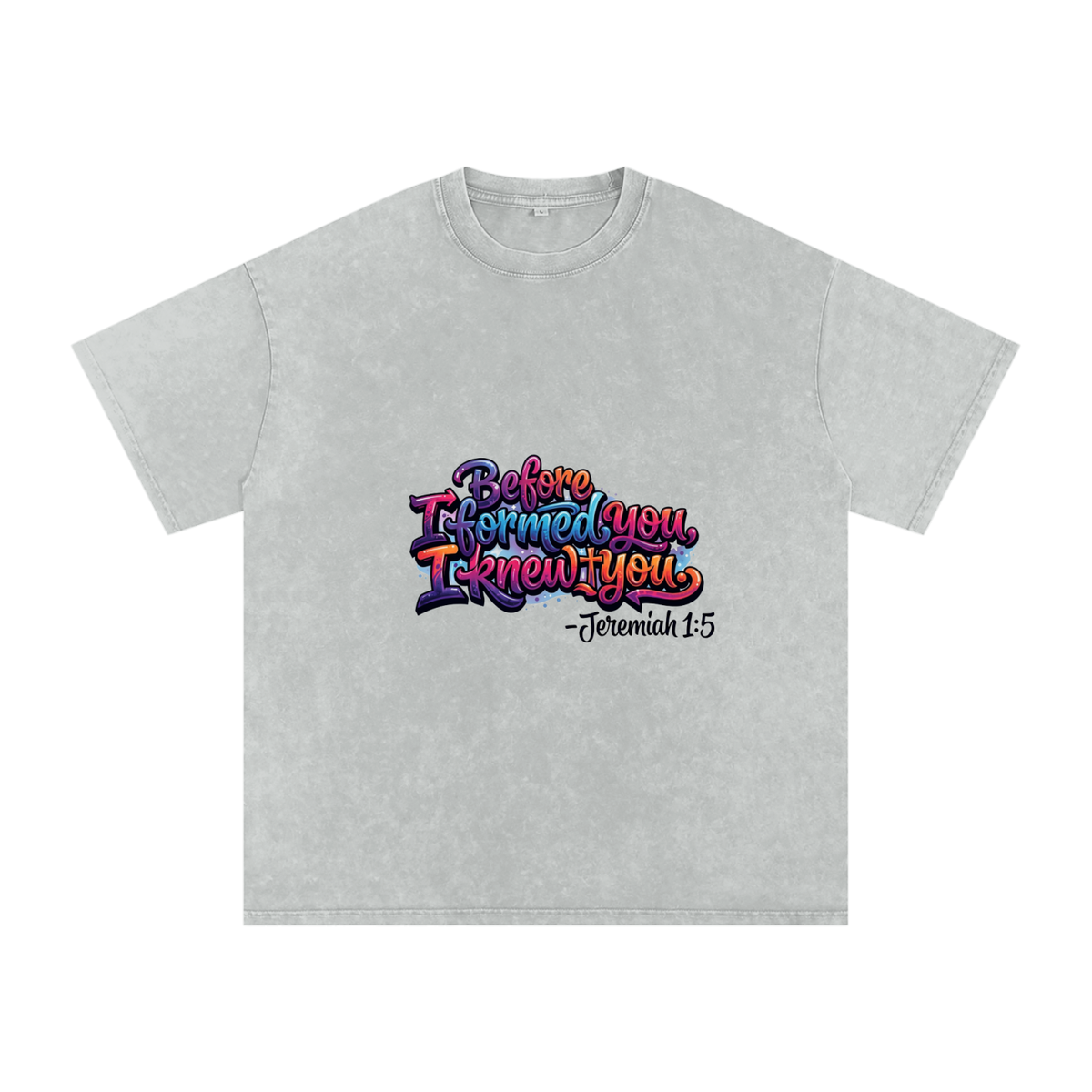 Snow Washed Oversized Cotton T-Shirt