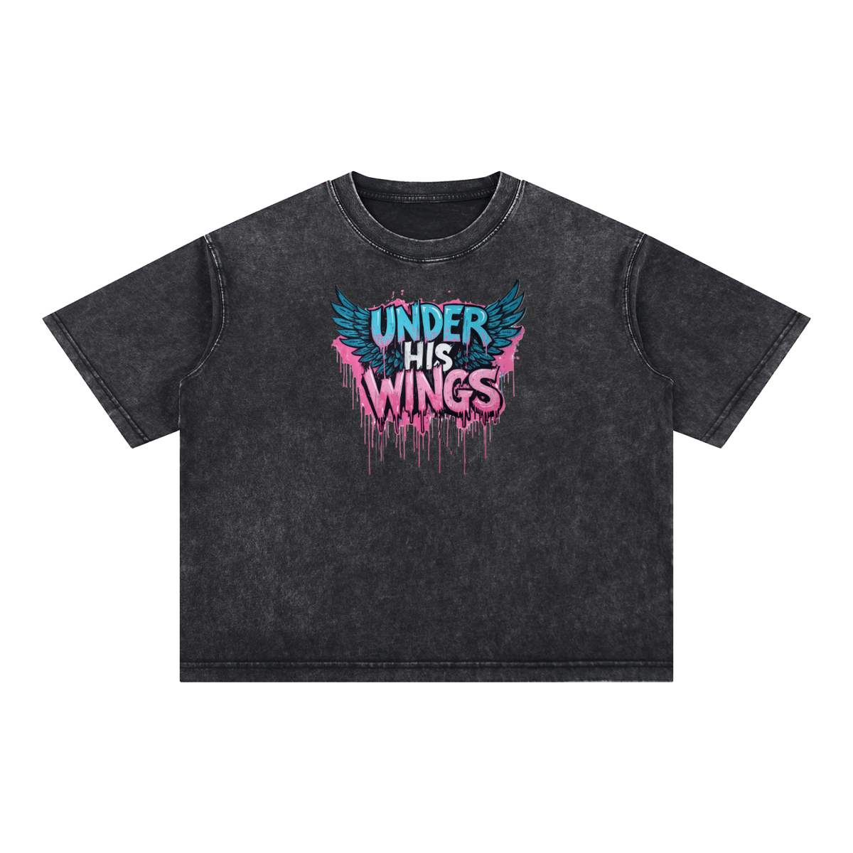 Under His Wings Mineral Wash Boxy Cotton T-Shirt