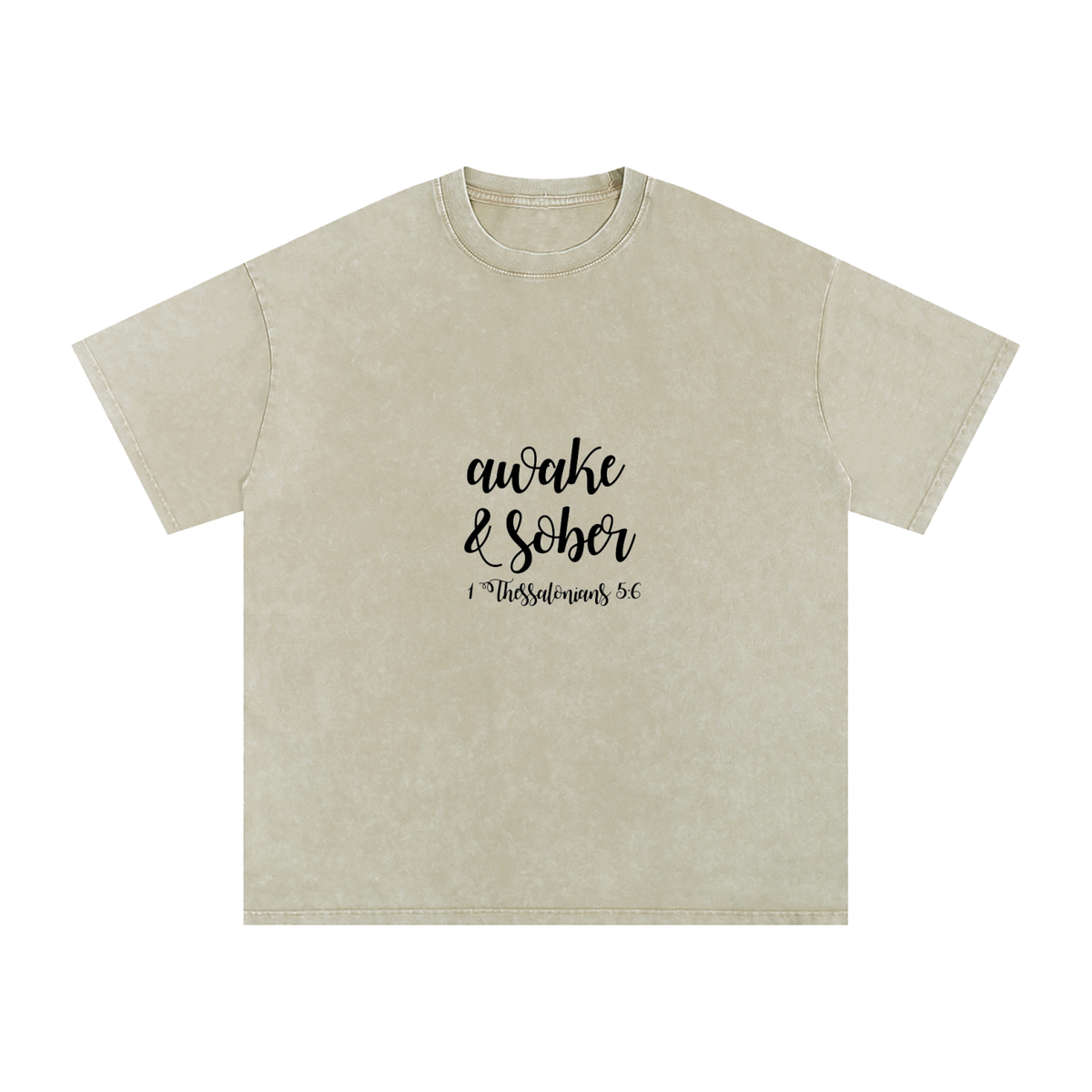 Snow Washed Oversized Cotton T-Shirt