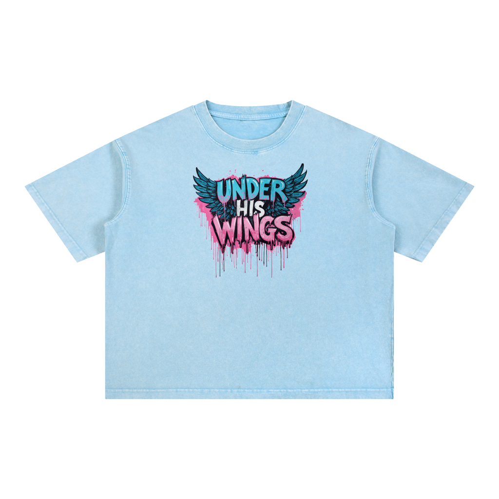 Under His Wings Mineral Wash Boxy Cotton T-Shirt