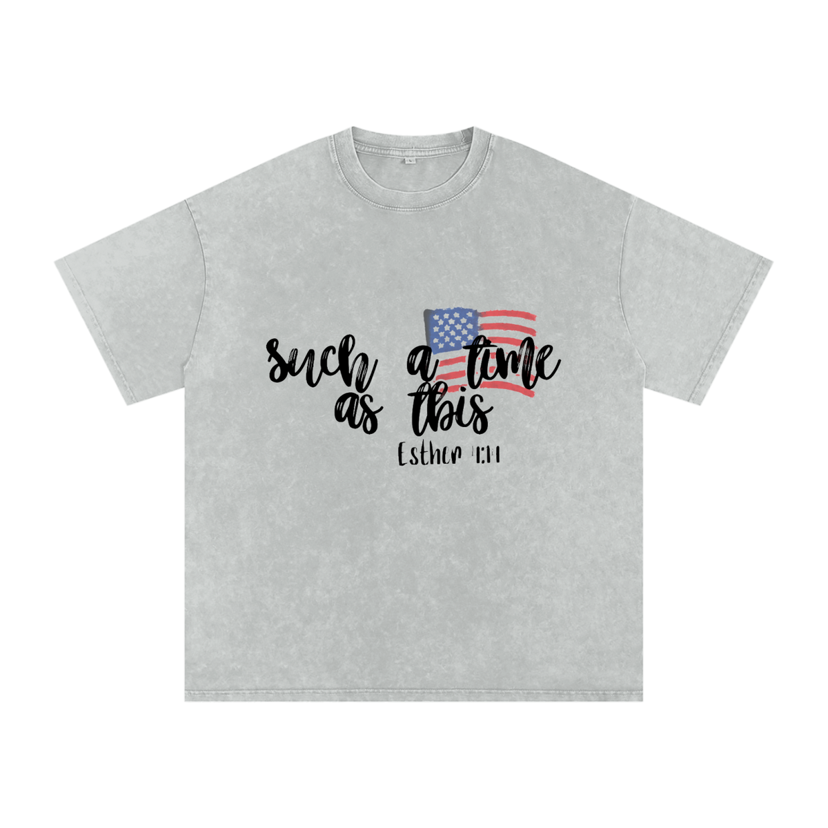 Snow Washed Oversized Cotton T-Shirt