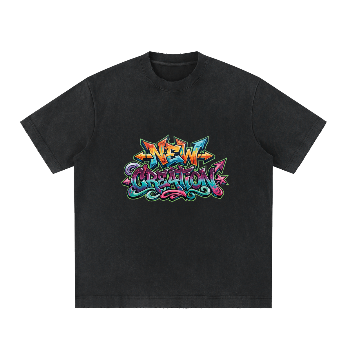 Heavyweight Vintage Washed Frayed T-Shirt
