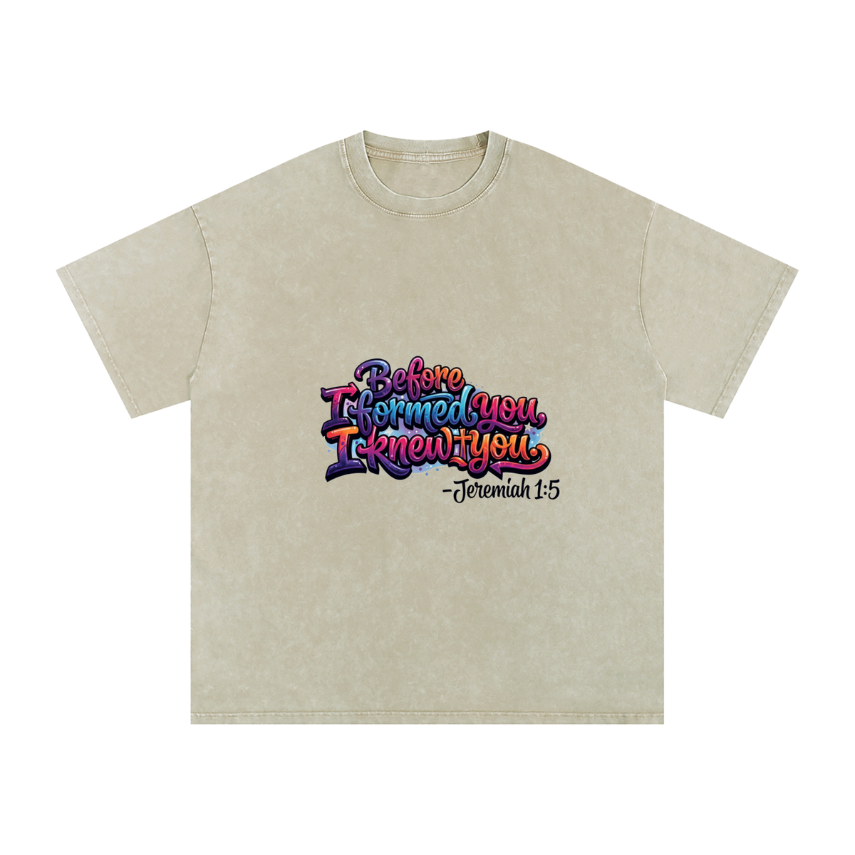 Snow Washed Oversized Cotton T-Shirt