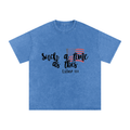 Snow Washed Oversized Cotton T-Shirt