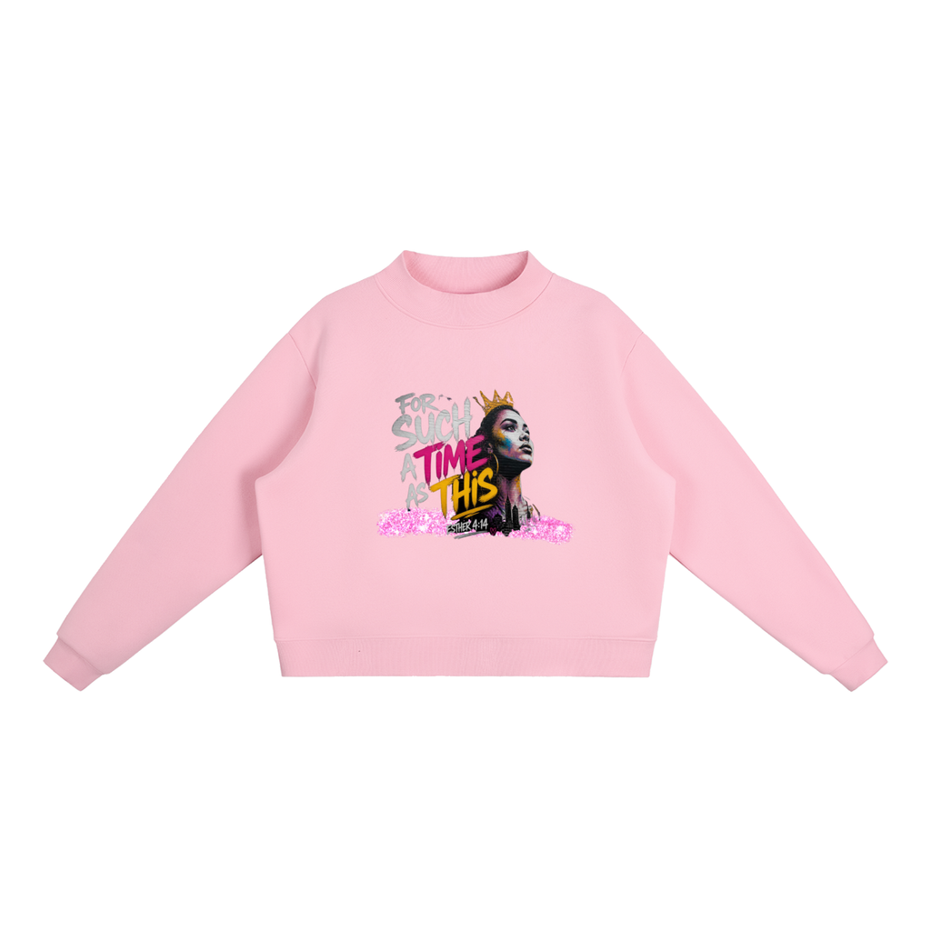 Esther Mock-Neck Crew Sweatshirt
