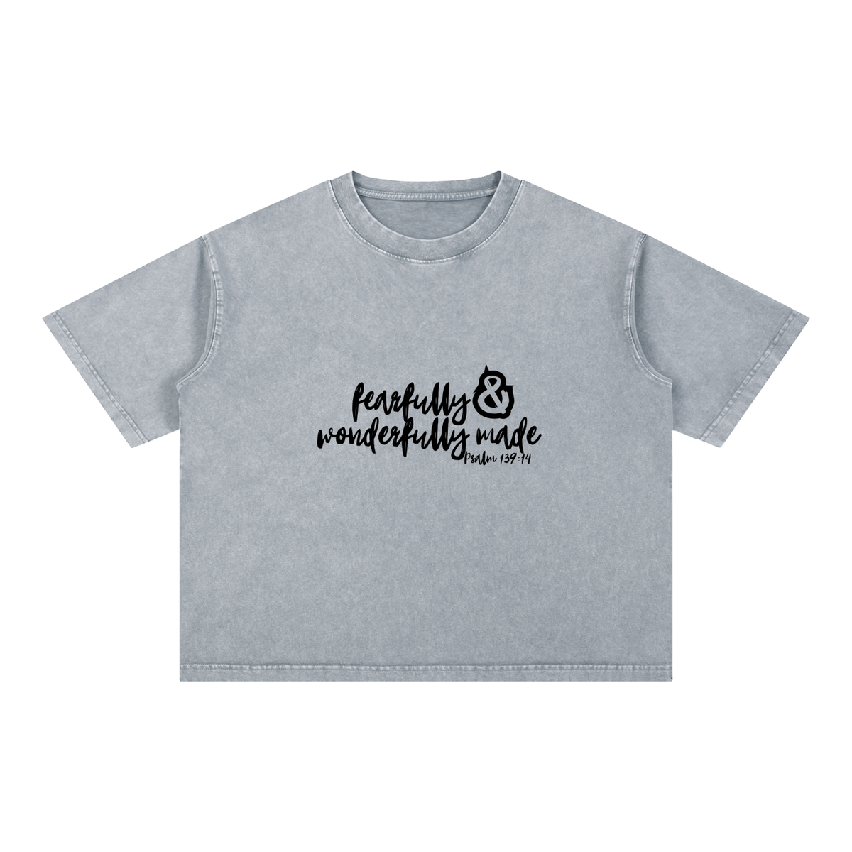 Psalm 139:14 Mineral Wash Boxy Cotton T-Shirt
