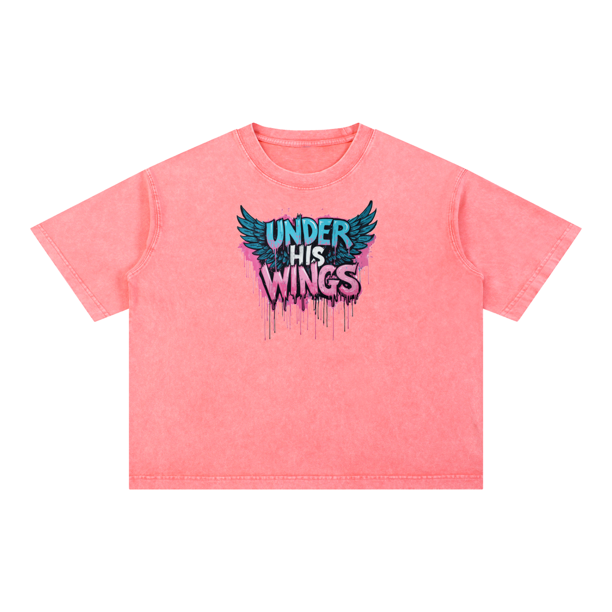 Under His Wings Mineral Wash Boxy Cotton T-Shirt