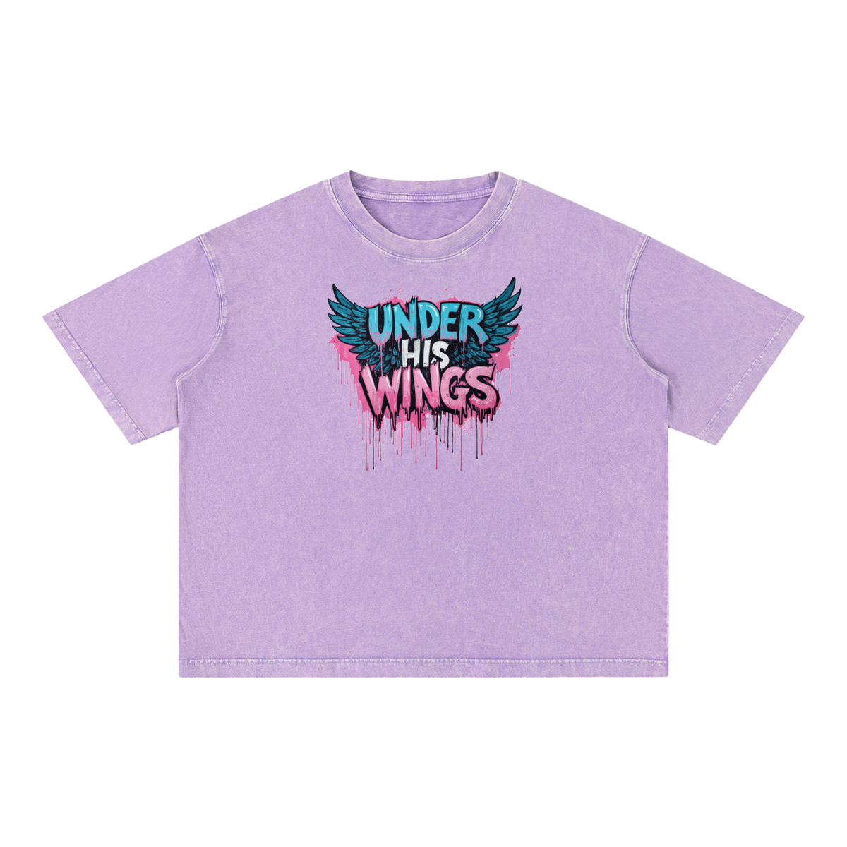 Under His Wings Mineral Wash Boxy Cotton T-Shirt