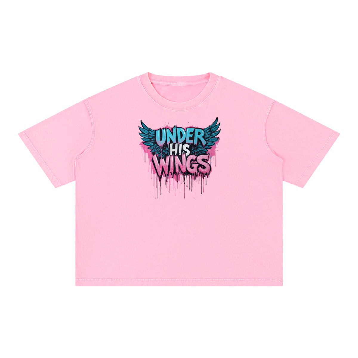 Under His Wings Mineral Wash Boxy Cotton T-Shirt