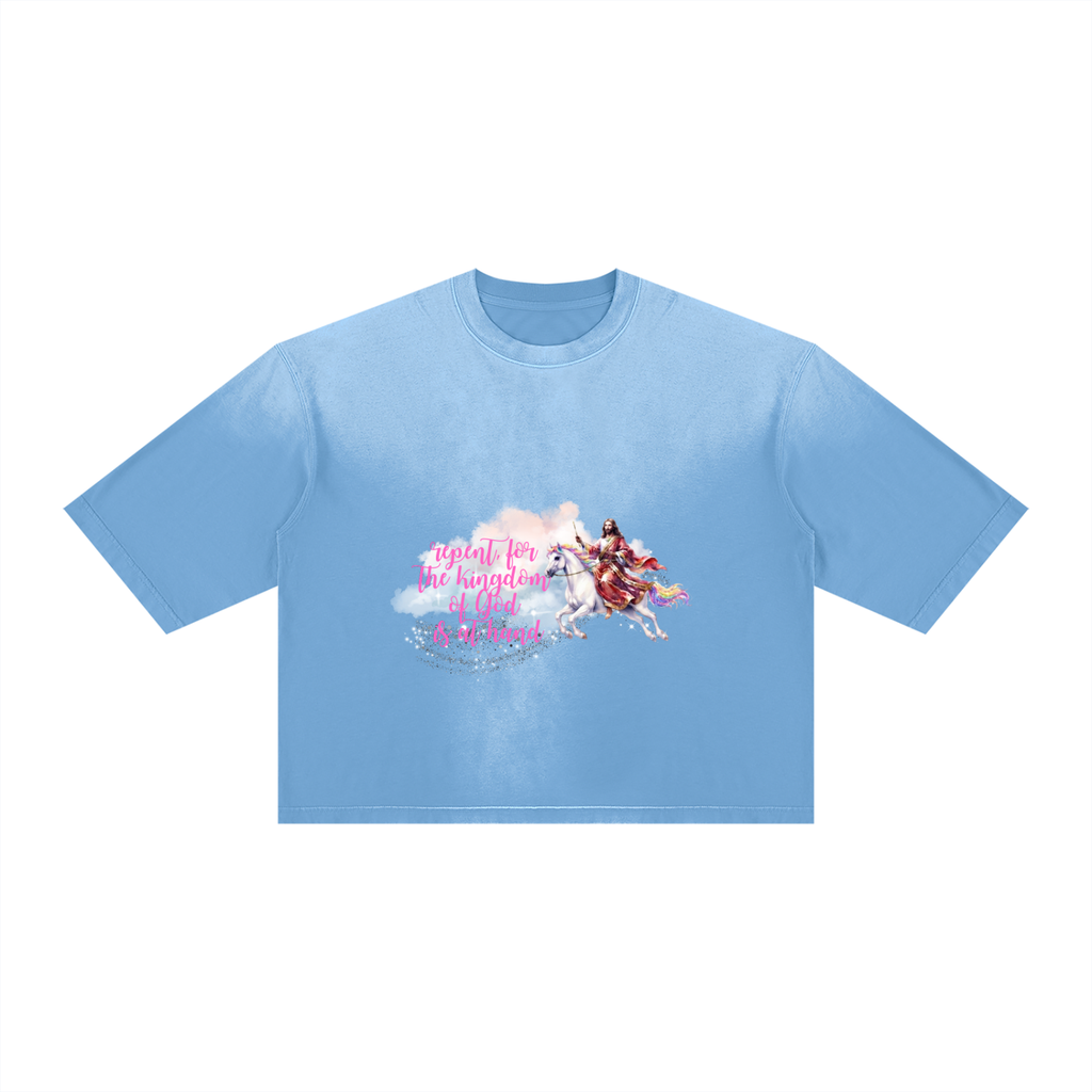 Unisex Vintage Wash Sunfade Boxy T-Shirt
