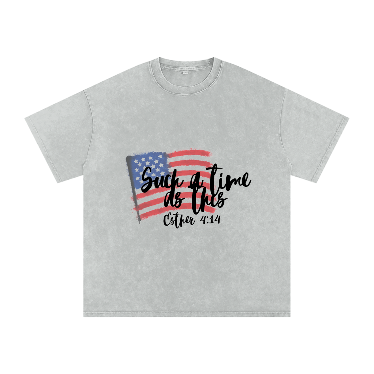 Snow Washed Oversized Cotton T-Shirt