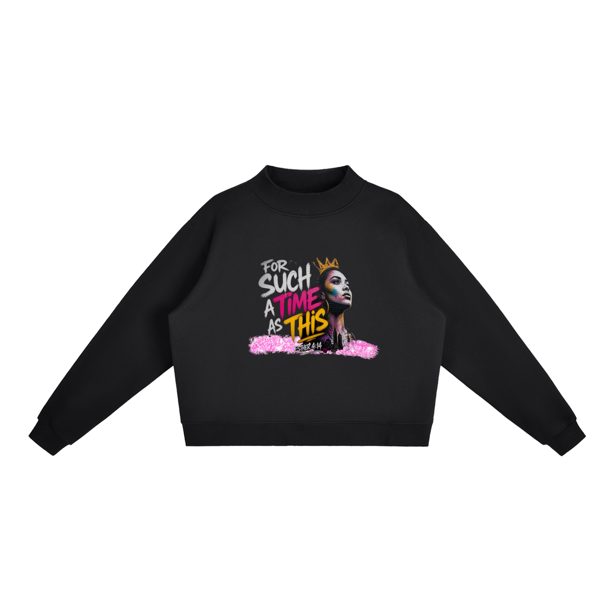 Esther Mock-Neck Crew Sweatshirt