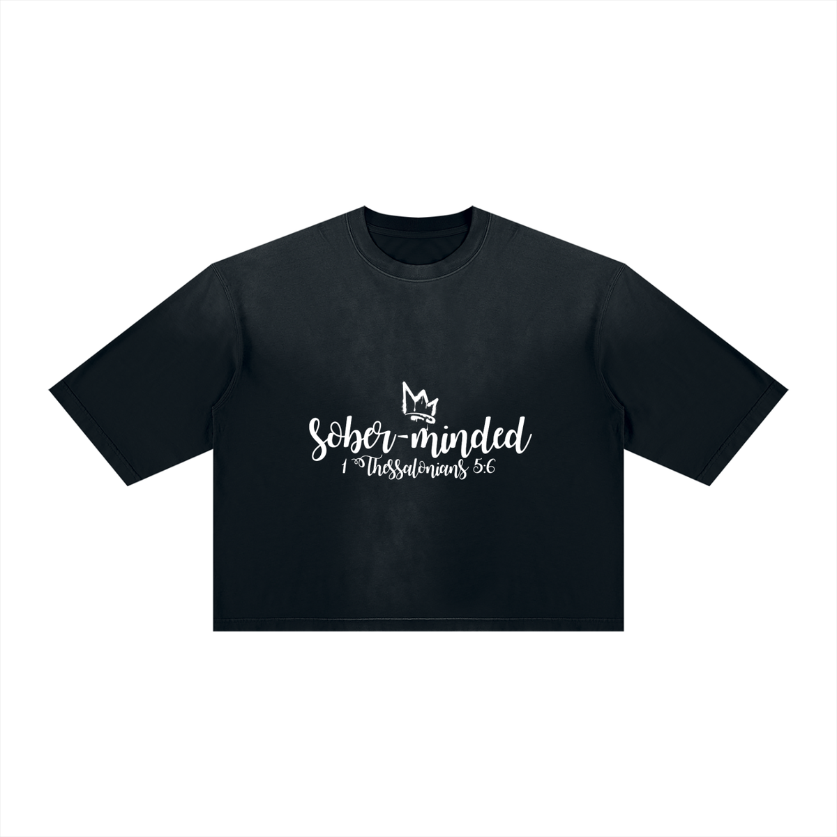 Sober-Minded Unisex Vintage Wash Sunfade Boxy T-Shirt
