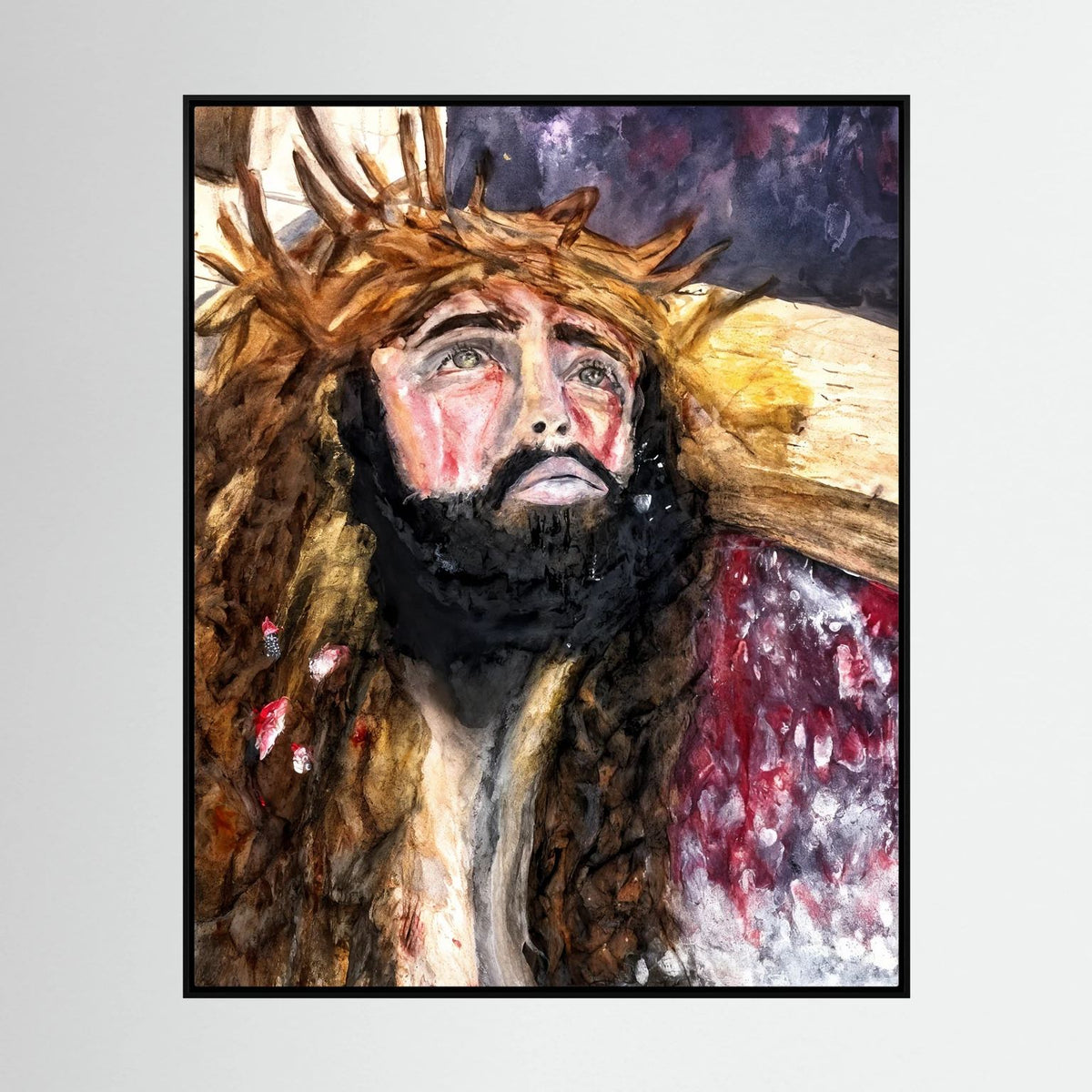 Jesus Watercolor and Acyrlic Mix